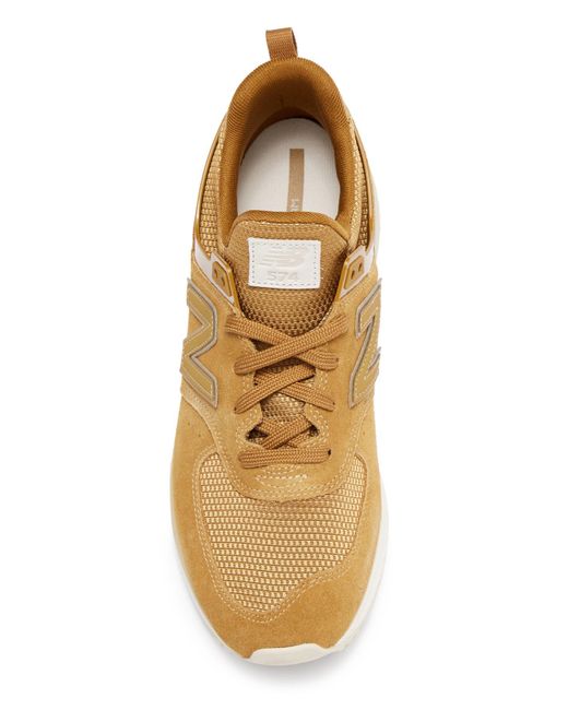 New Balance 574 Sport Suede Sneaker in Brown for Men | Lyst