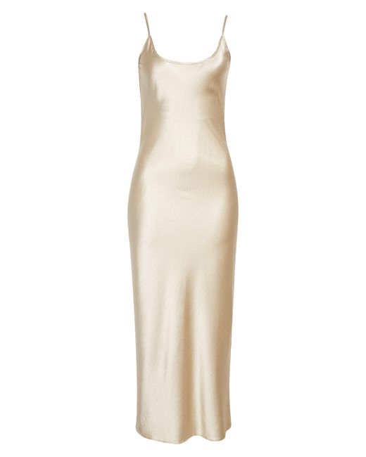 MOTHER OF ALL White Kelly Charmeuse Slipdress In Champagne At Nordstrom Rack