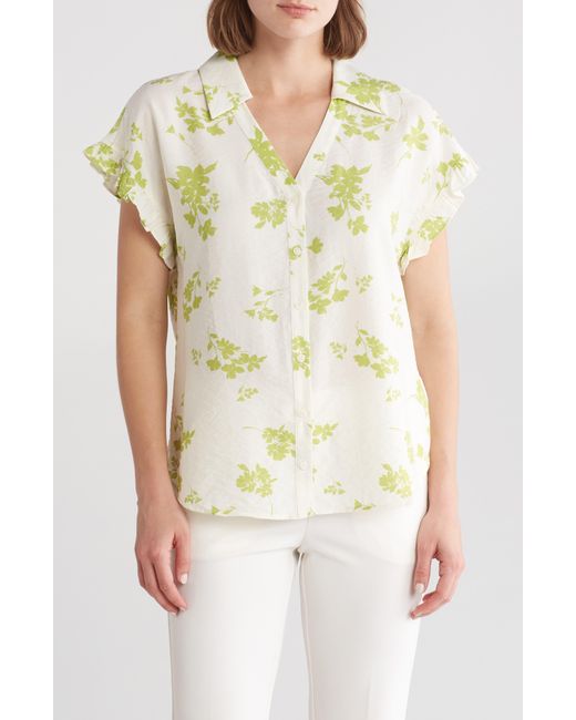 Pleione Natural Crinkle Button-up Shirt