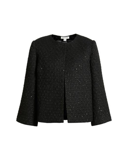 Nordstrom Black Collarless Bouclé Jacket