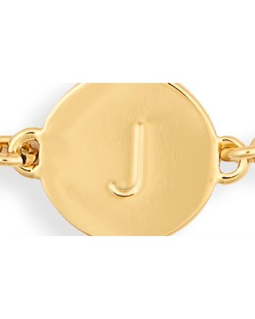 Kate Spade Metallic Initial Charm Chain Bracelet