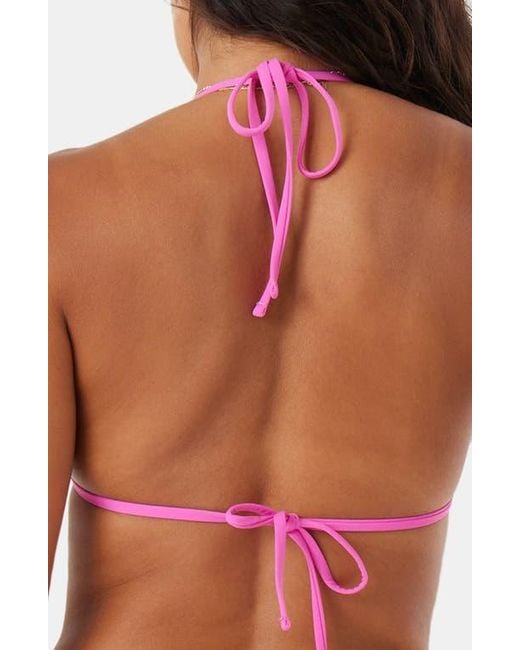 Roxy Purple Classic Triangle Bikini Top