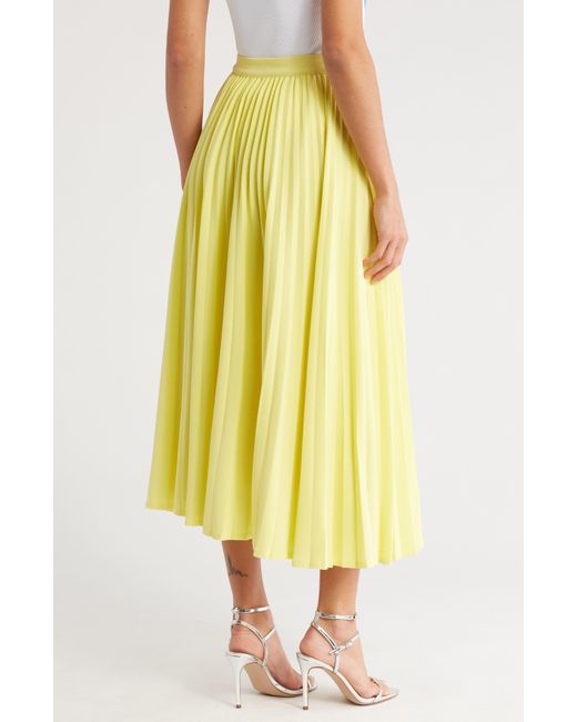 Cinq À Sept Yellow Maree Pleated Skirt