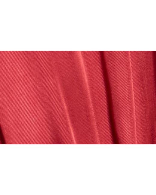 Cinq À Sept Red Holly Ruffle Satin Twill Jacket