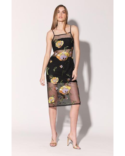 Walter Baker Petra Sequin Embroidered Flower Mesh Cocktail Dress in Black | Lyst Walter Baker Petra Sequin Embroidered Flower Mesh Cocktail Dress in Black | Lyst