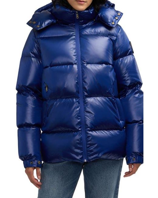 Scotch & Soda Blue Vivienne Boxy Water Repellent Quilted Down Jacket