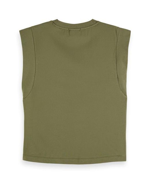 Scotch & Soda Green Mercerized Muscle Tee