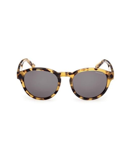 Gant Brown Round Sunglasses for men