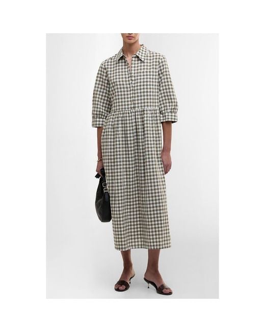 Barbour Gray Adele Gingham Shirtdress