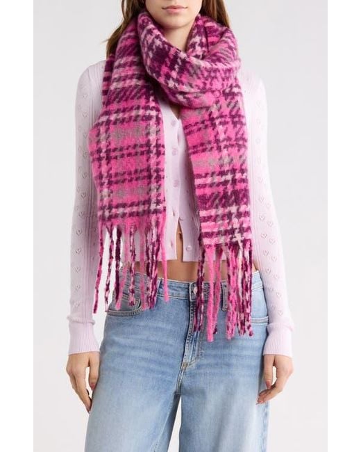 Steve Madden Red Brushed Twill Scarf