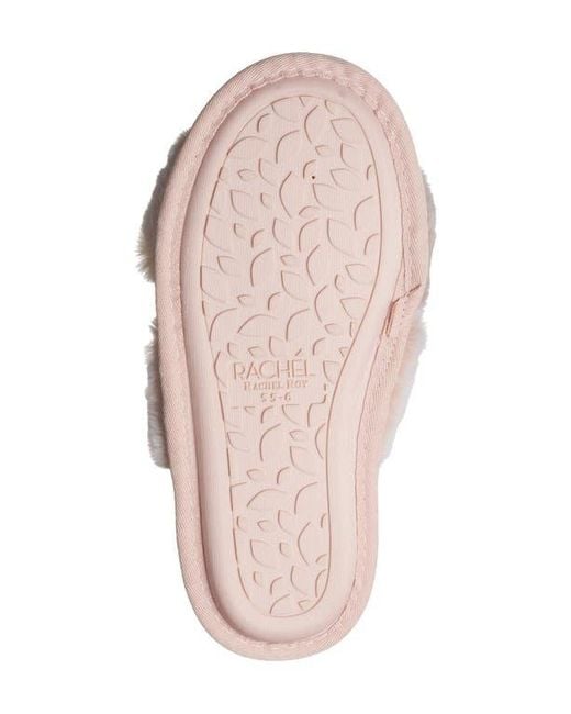 Rachel Roy Pink Cody Faux Fur Slipper