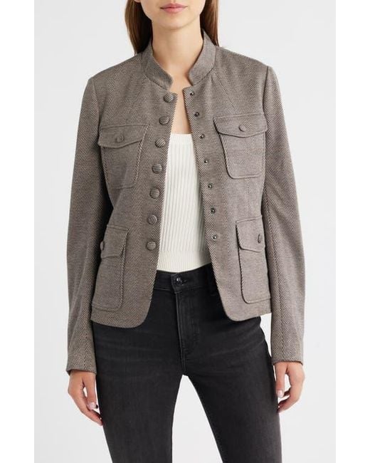 Rag & Bone Gray Mercer Mixed Print Ponte Jacket
