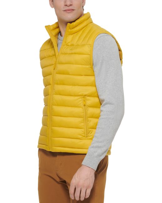 Dockers Yellow Puffer Vest for men