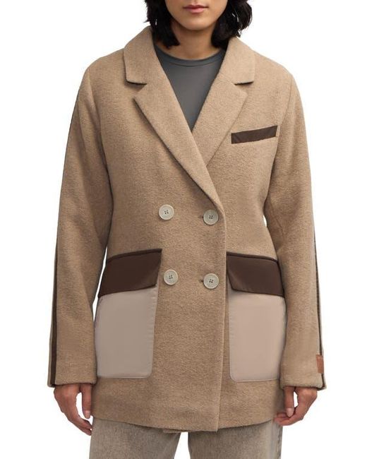 Scotch & Soda Brown Nissa Water Repellent Peacoat With Removable Bib