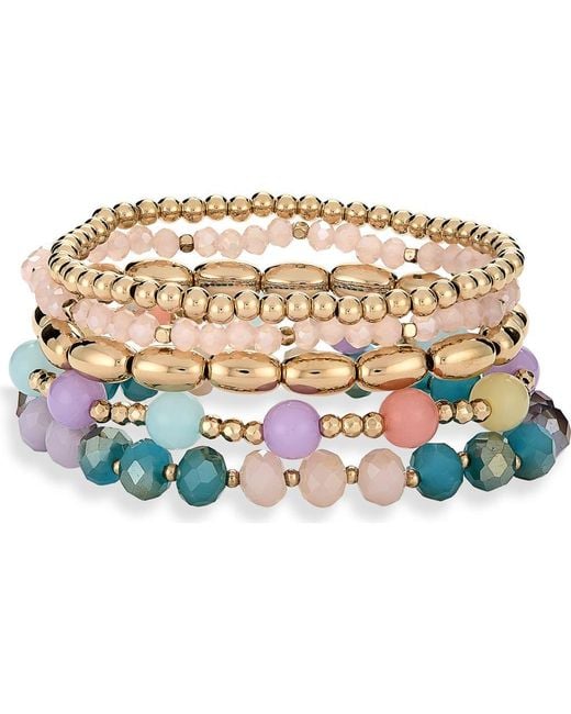 Nordstrom Rack Metallic Assorted 5-Pack Stretch Bracelets