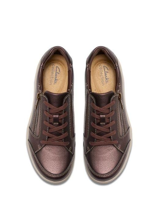 Clarks Brown Bryianne Bayla Sneaker