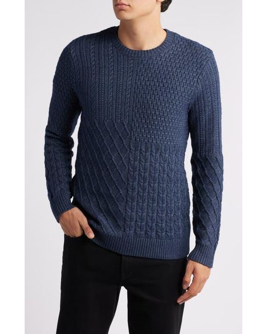 Rails Blue Biarritz Patterned Crewneck Sweater for men