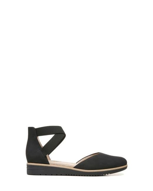Naturalizer Black D'Orsay Wedge Flats with Ankle Tie