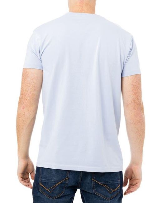 Xray Jeans White Split Neck Cotton T-Shirt for men
