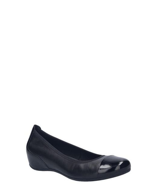 Josef Seibel Blue Florina Cap Toe Flat