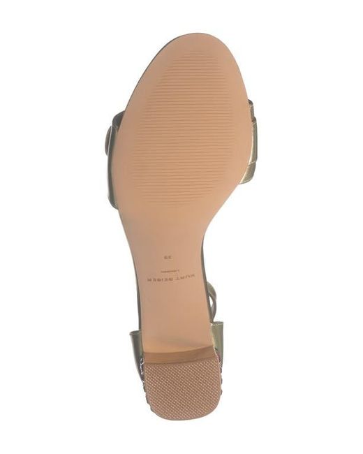 Kurt Geiger Metallic Mayfair Eagle Block Heel Sandal