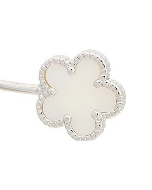 Juvell White Clover Bangle Bracelet