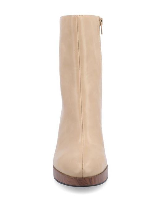 Journee Collection Natural Romer Tru Comfort Platform Bootie