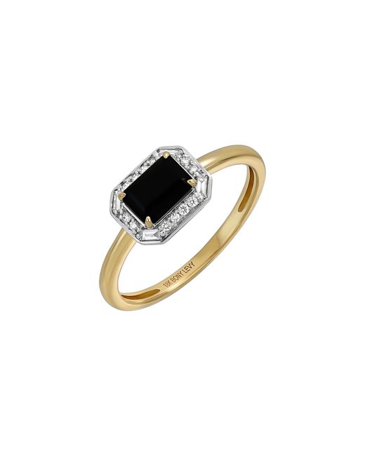 Bony Levy Black 18k Gold Onyx & Diamond Ring