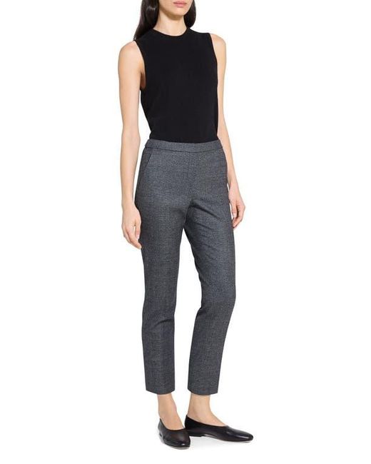 Theory Blue Marled Flannel Treeca Pull-On Pants