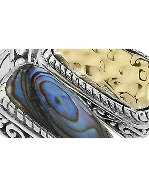 Samuel B. Multicolor Sterling & 18K Abalone Bypass Ring