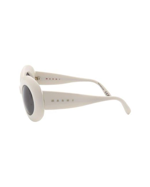 Marni Gray 58Mm Round Sunglasses