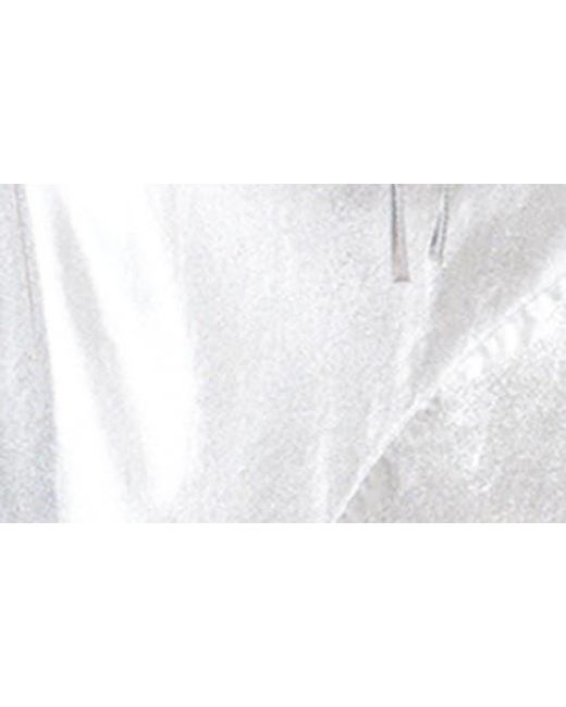 AllSaints White Alexia Metallic Asymmetric Slipdress
