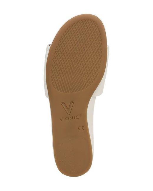 Vionic White Gillian Slide Sandal