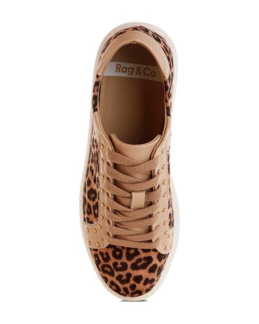 Rag & Co Brown Flippin' Studded Platform Sneaker