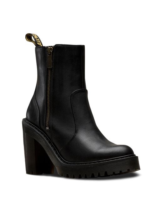 Dr. Martens Magdalena Ii Block Heel Boot in Black | Lyst