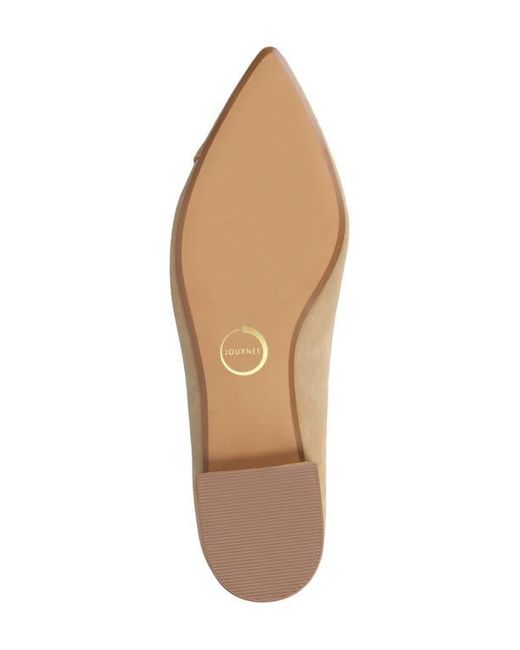 Journee Collection Brown Carmin Pointed Toe Flat