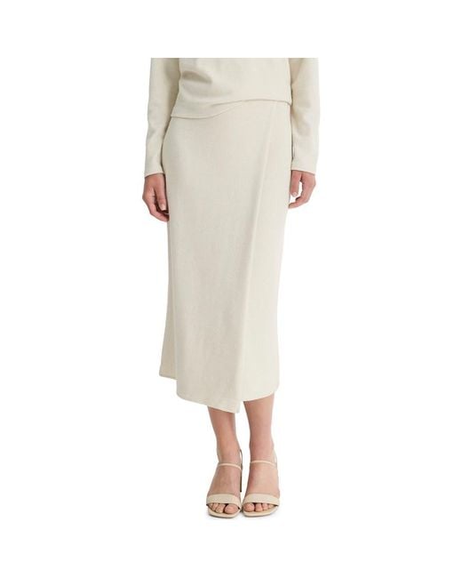 Vince Natural Wrap Front Sweater Skirt