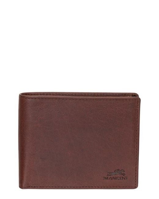 Mancini Brown Rfid Bifold Wallet for men