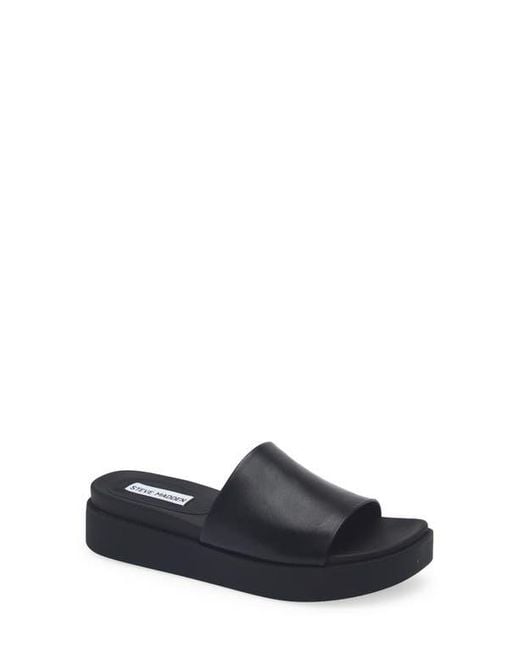 Steve Madden Black Robyn Platform Slide Sandal