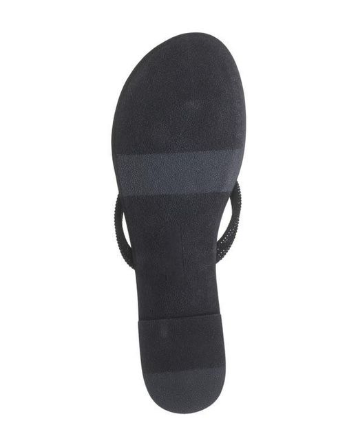 Dolce Vita Black Gotie Rhinestone Strap Slide Sandal
