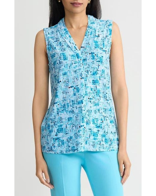 Kasper Blue Pleat Front Shell