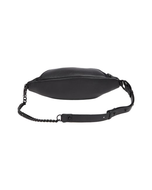 Rebecca Minkoff Black Leather Zip Belt Bag