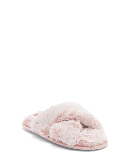 Rachel Roy Pink Cody Faux Fur Slipper