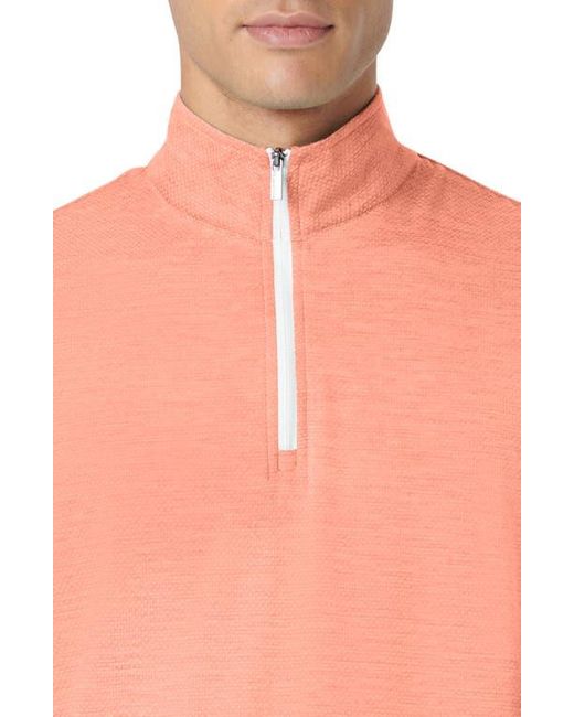Bugatchi Blue Quarter Zip Performance Pullover for men