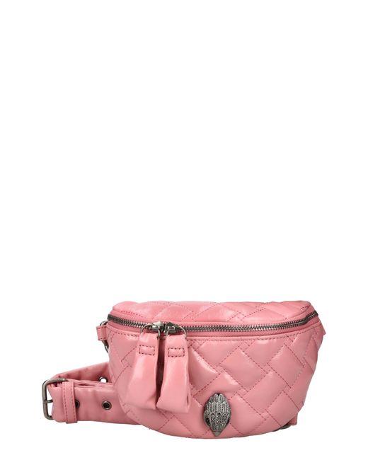 Kurt Geiger Pink Small Kensington Soft Quilted Leather Belt Bag
