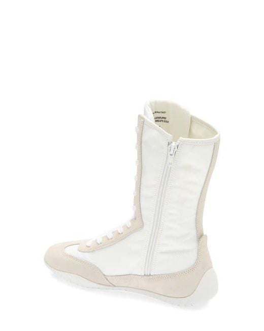 Steve Madden White Paxtin Lace Up Boot