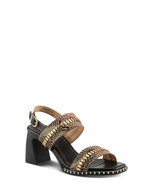 Spring Step Metallic Starstud Slingback Sandal