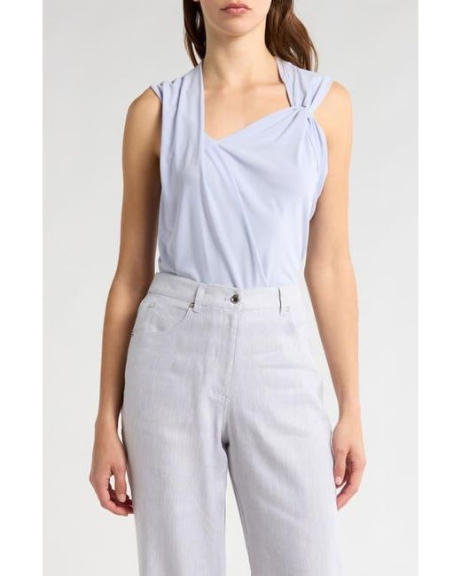 10 Crosby Derek Lam Blue Alya Draped Shell