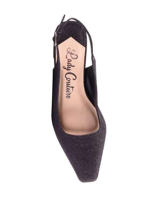 Lady Couture Black Ruby Slingback Pump