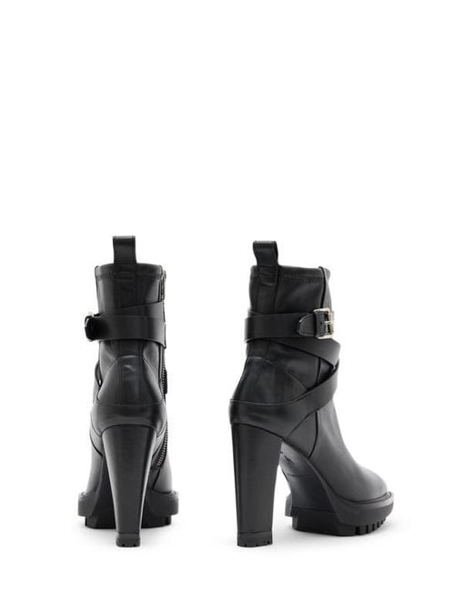 AllSaints Black Havana Platform Bootie
